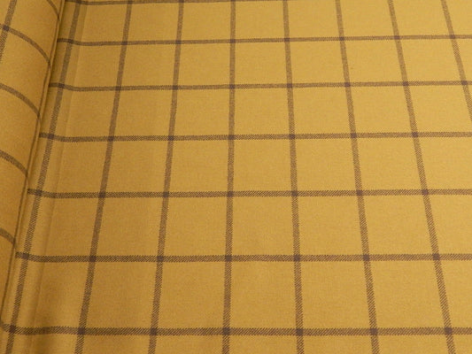 Olive Wool Plaid Coating