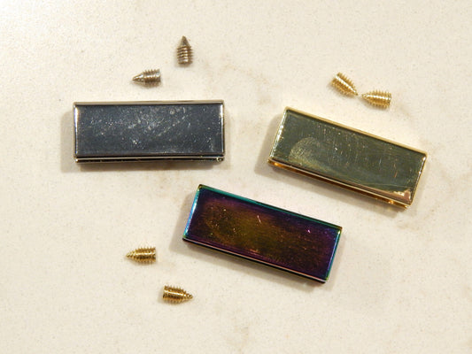 Strap End Caps - 1" - Gold, Silver, & Iridescent