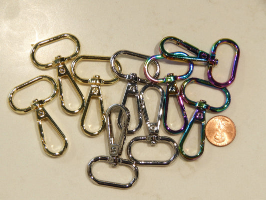 Swivel Hooks - 1" - Gold, Silver, & Iridescent