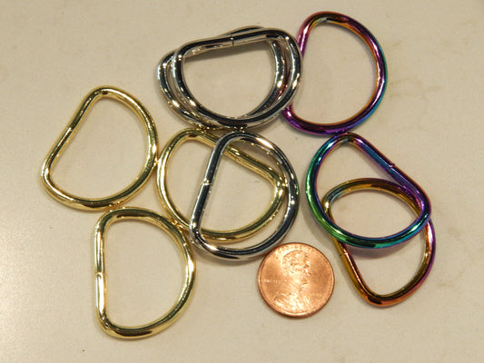 D-Rings - 1" - Gold, Silver, & Iridescent