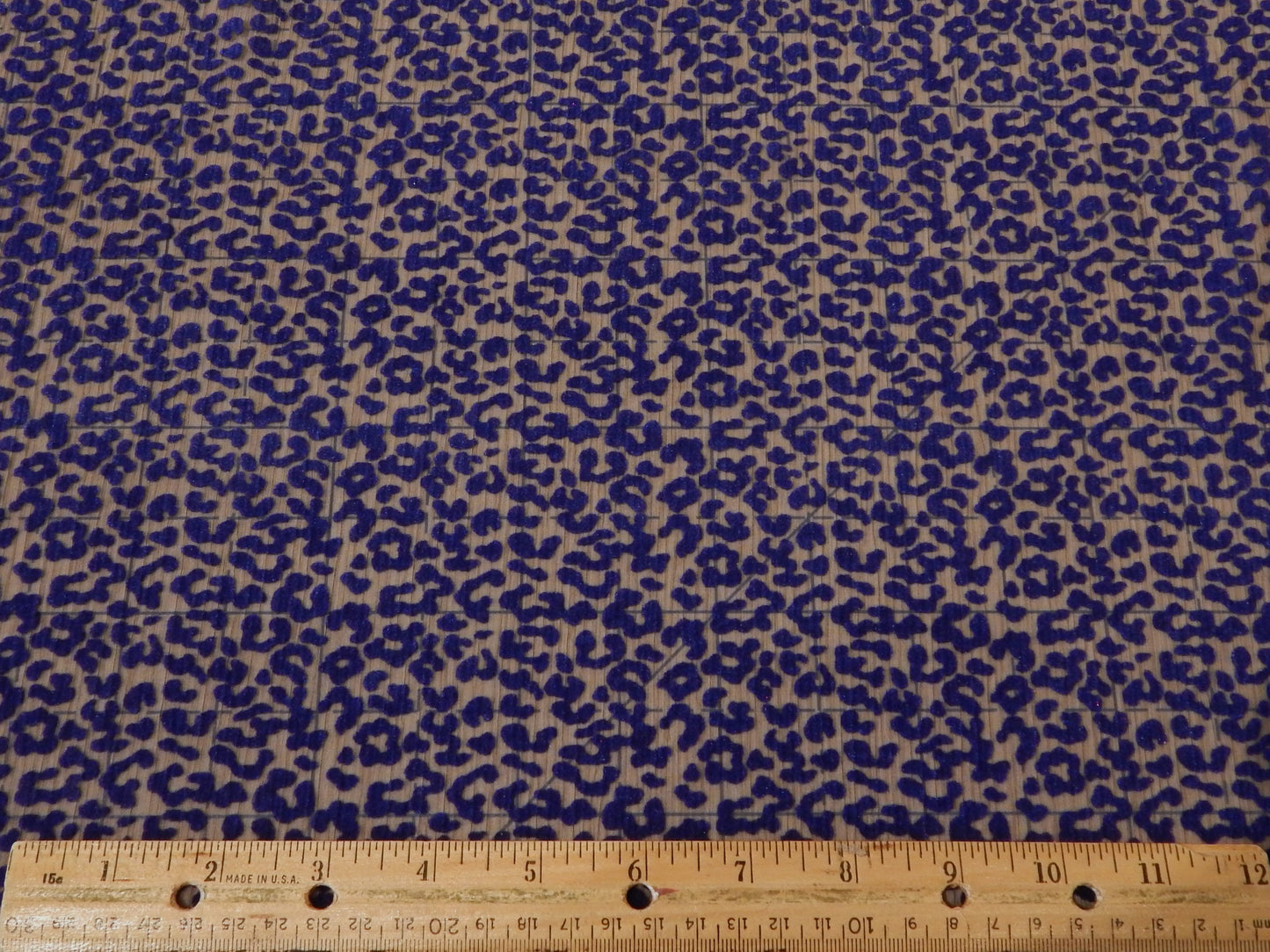 Cobalt Cheetah Velvet Burnout