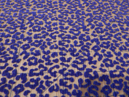 Cobalt Cheetah Velvet Burnout