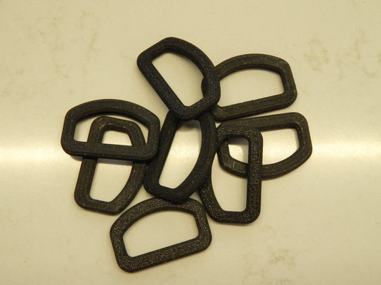 Plastic D-Rings - Multiple Sizes and Colors