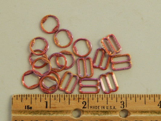 Limited Addition Sunset Bra Strap Sliders and Rings - Made in Kansas City