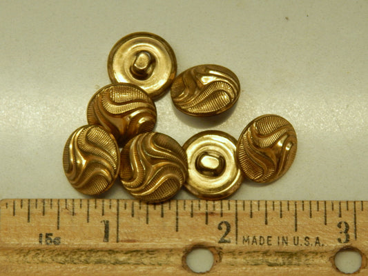 Gold Triangle Swirl Button