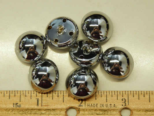 Silver Shiny Bauble Button - 11/16"
