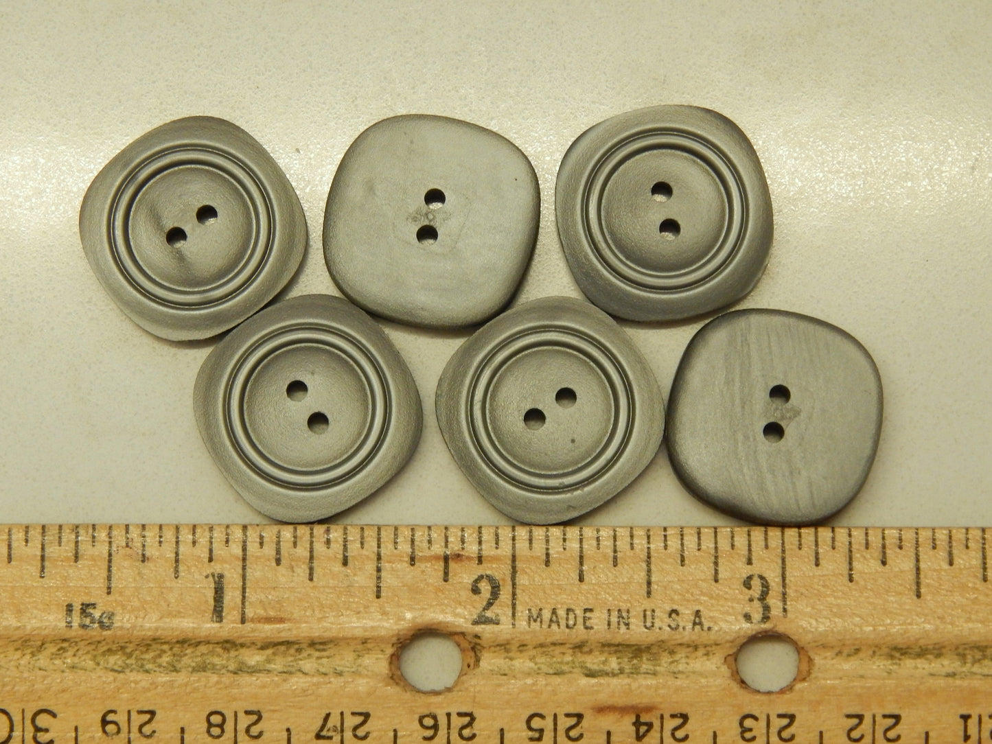 Shimmery Square Grey Buttons