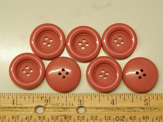 Mauve Pink Beveled Buttons