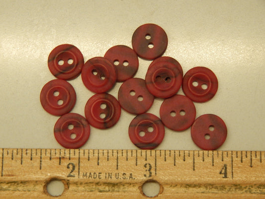Black N Red Marbled Buttons