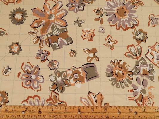 Earthen Flowers Japanese Poly Sateen