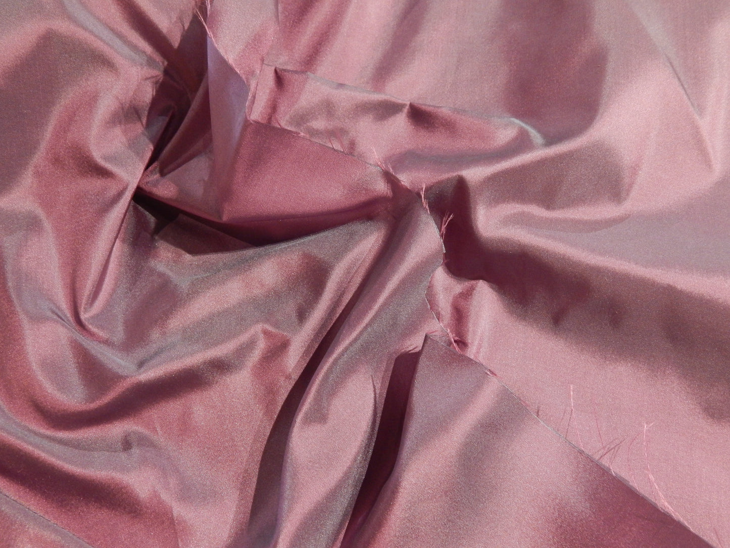 purple and blue two toned silk taffeta deadstock fabric