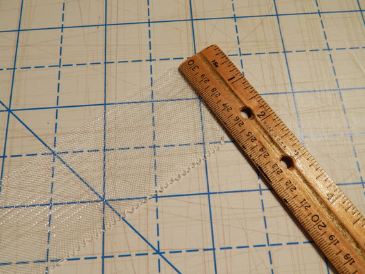 white or clear 2 inch wide medium weight horsehair braid