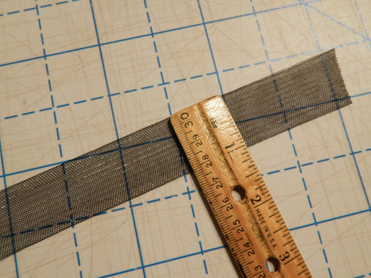 black 1 inch medium weight horsehair braid