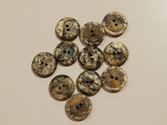 Italian Grey Marbled Button