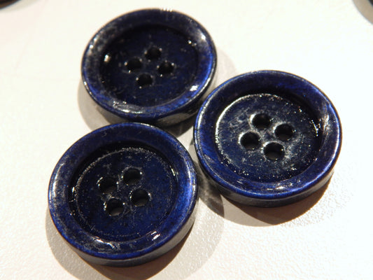 Royal Blue Pearly Button