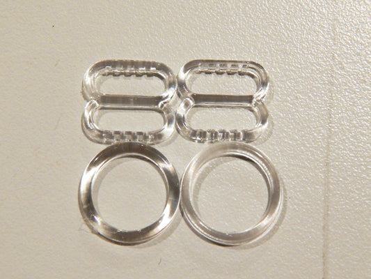 Clear Bra Strap Sliders and Rings
