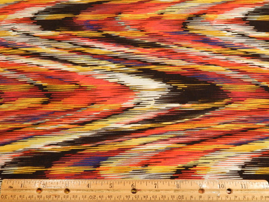 Watercolors at Nite Chevron Rayon Challis