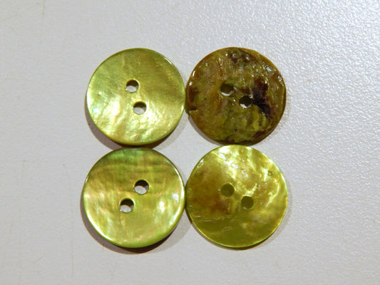 Lime Green Agoya Shell Buttons