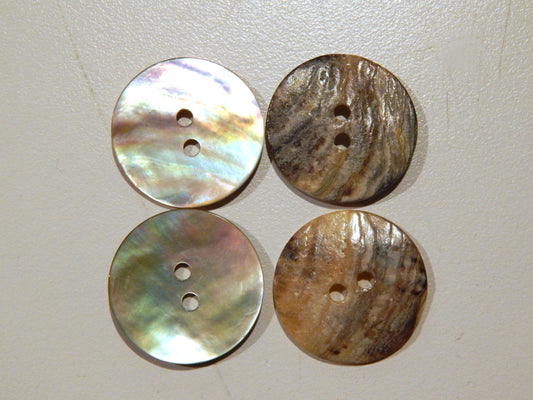 Natural Agoya Shell Buttons - 13/16"