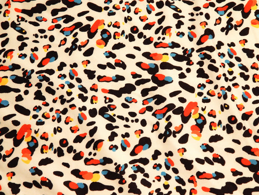 3D Cheetah Print Double Brushed Jersey Knit