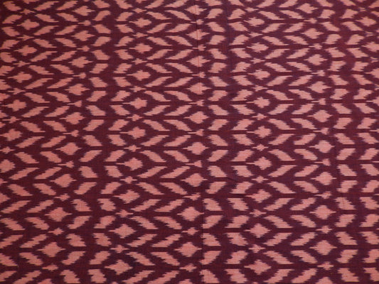 Violet and Pink Cotton Ikat - Hand Dyed and Woven in India