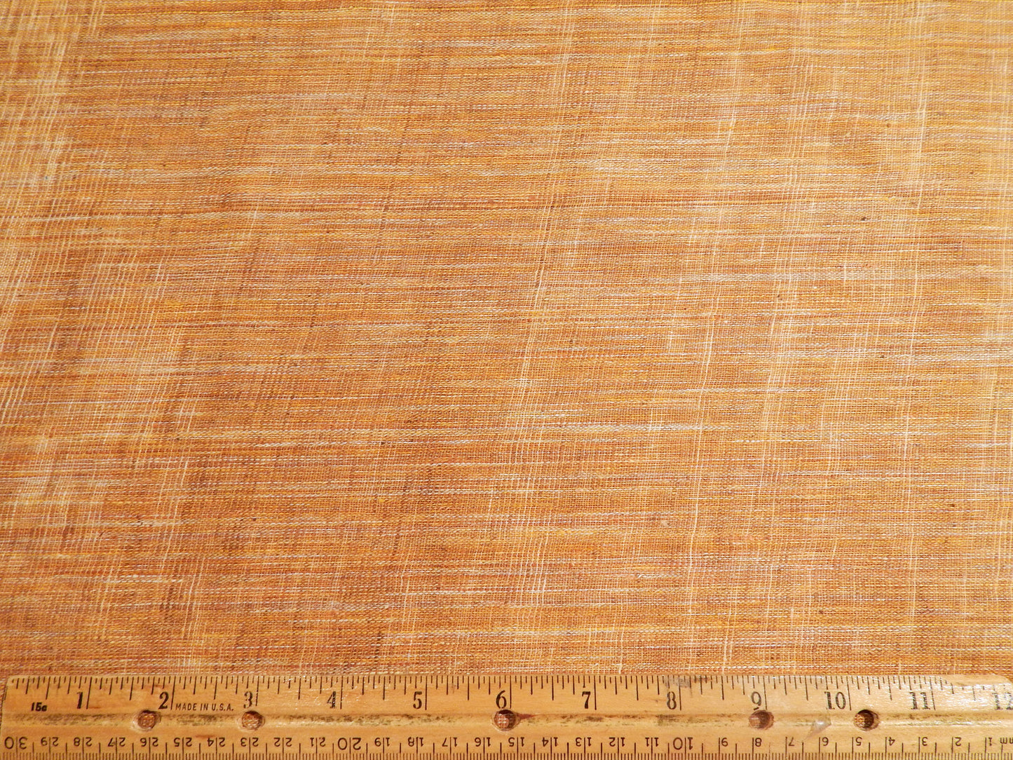 Pecan Brown Slubby Cotton - Hand Dyed and Woven in India - REMNANT SALE