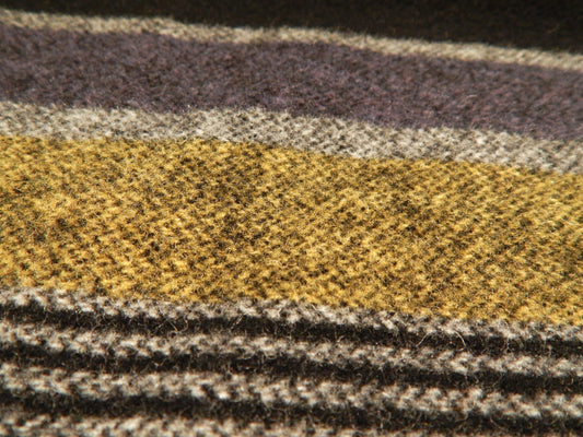 Violet, Chartreuse, & Black Wool Border Print