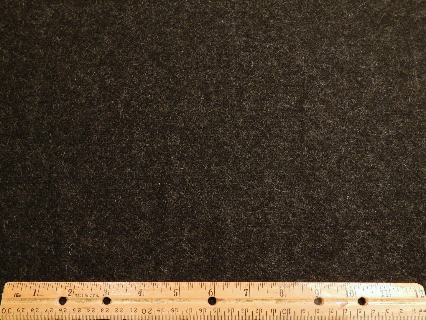 Charcoal Fuzz Wool Melton