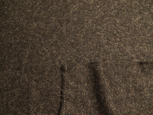 Charcoal Fuzz Wool Melton