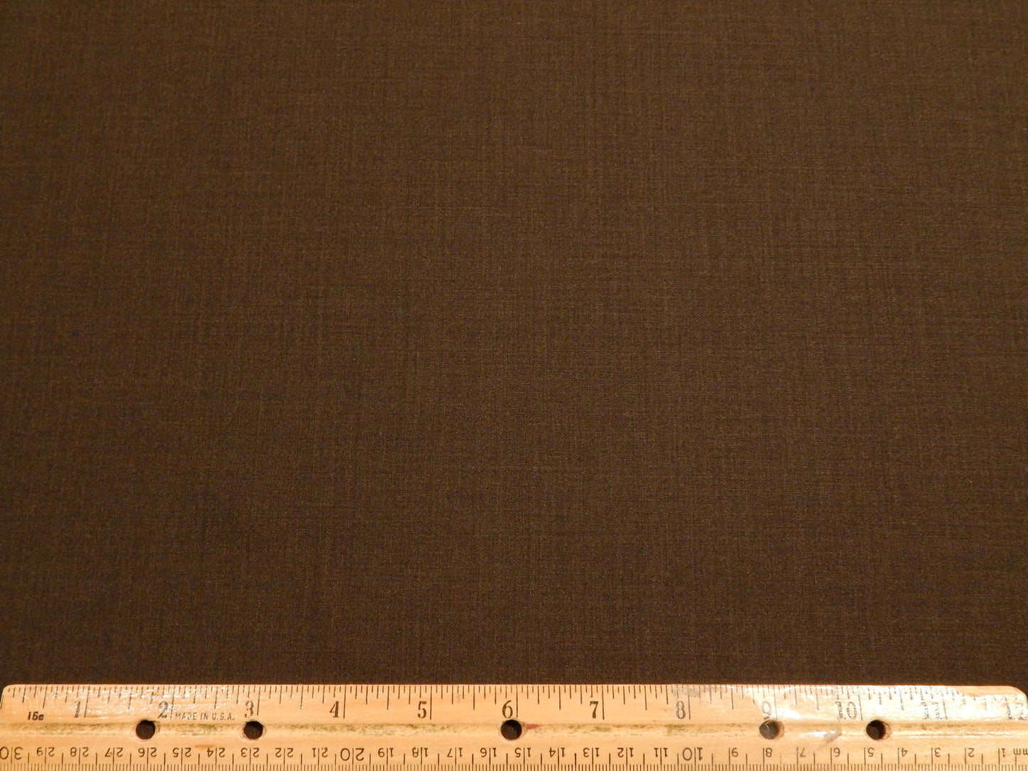 Dark Brown English Wool Twill - Lightweight