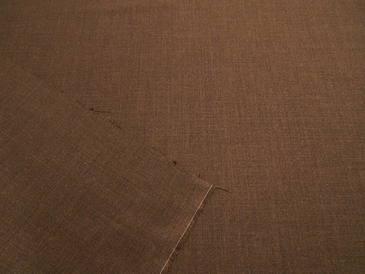 Dark Brown English Wool Twill - Lightweight