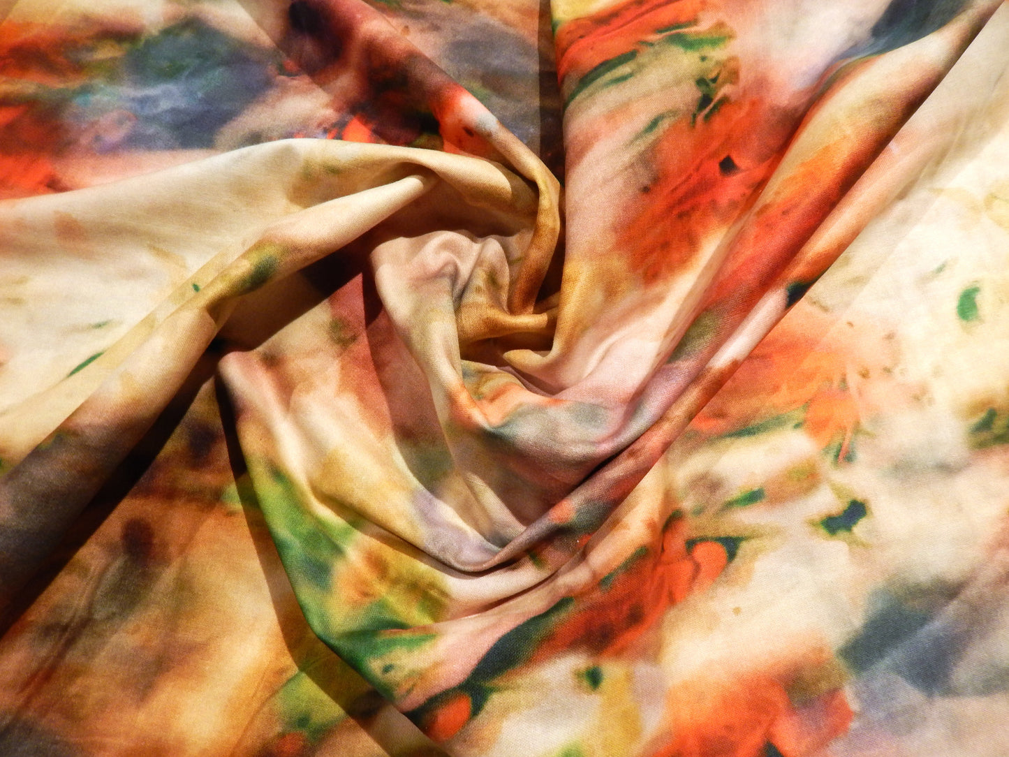 Ice Dye: Phantom Red/Cream - Organic Cotton Double Gauze - Paintbrush Studios