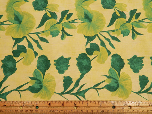 Garden Stems: Chartreuse - Organic Cotton Canvas - Paintbrush Studios