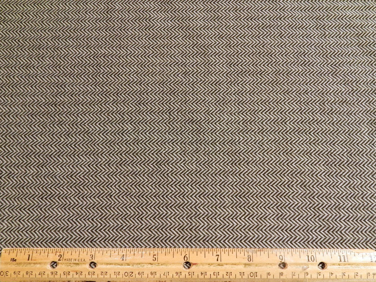 Chevron Black & Cream Double Knit