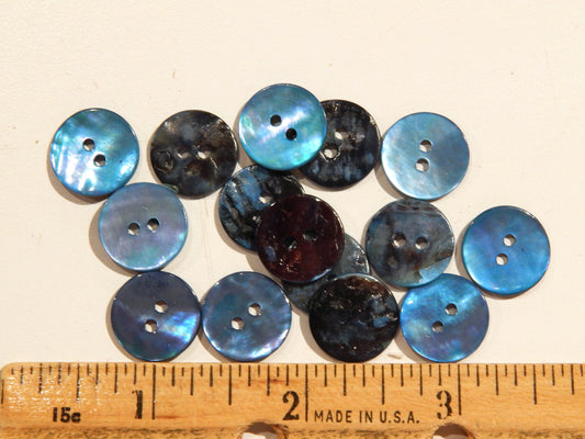 Lapis Blue Agoya Shell Buttons