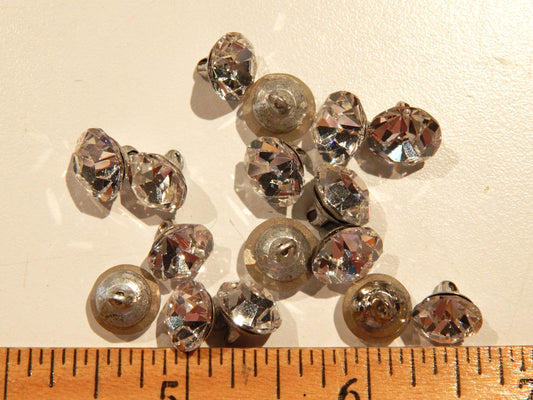 Crystal White Czech Rhinestone Buttons