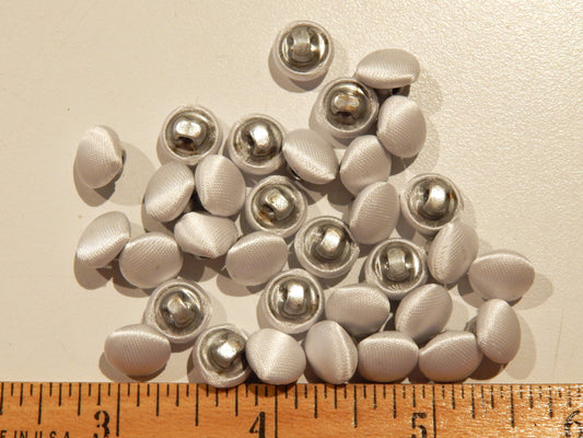 White Satin Bridal Buttons