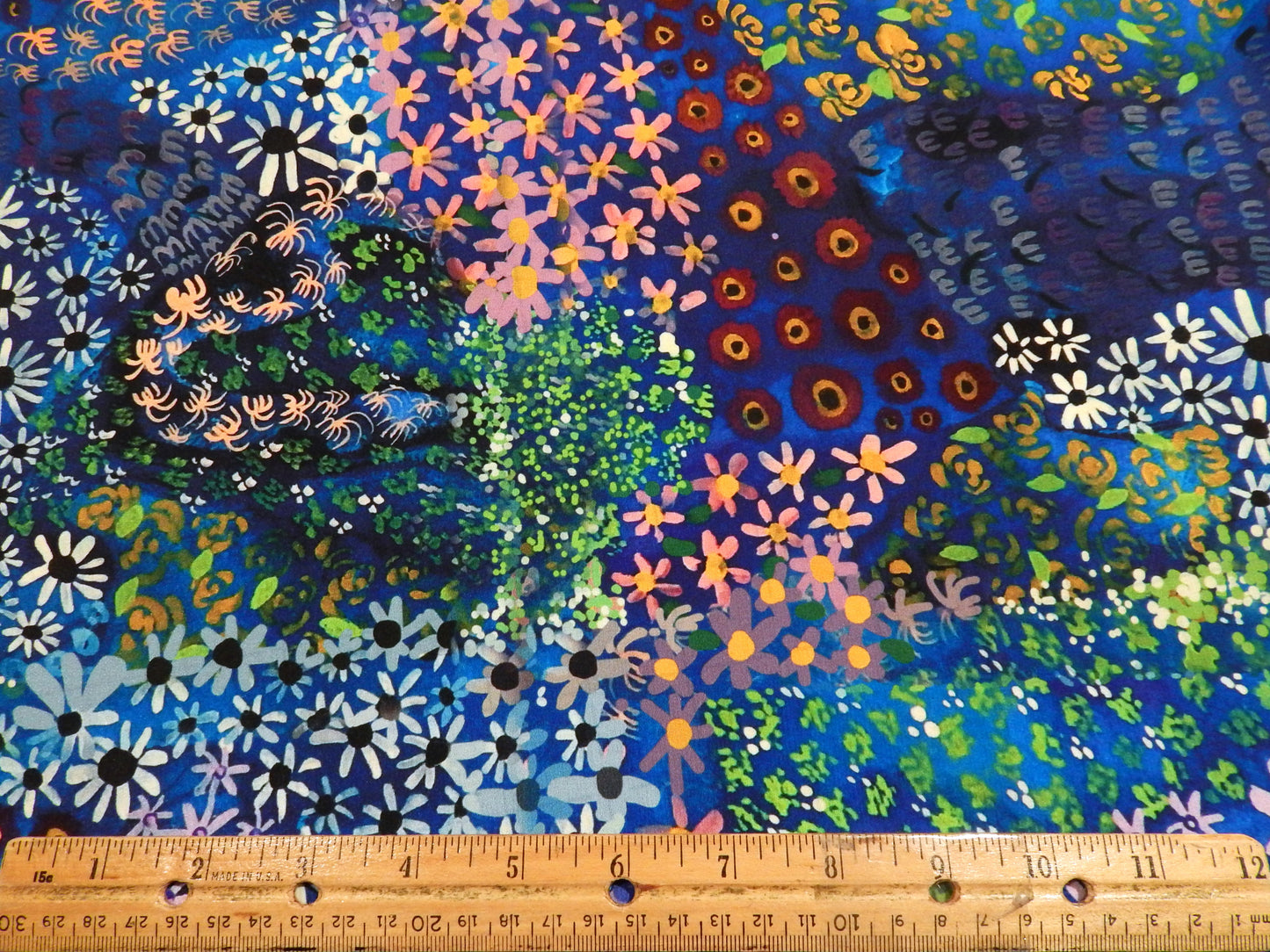 Deep Sea Floral Silk Satin