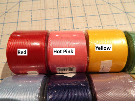 1.5" Double Faced Satin Ribbon - Multiple Colors
