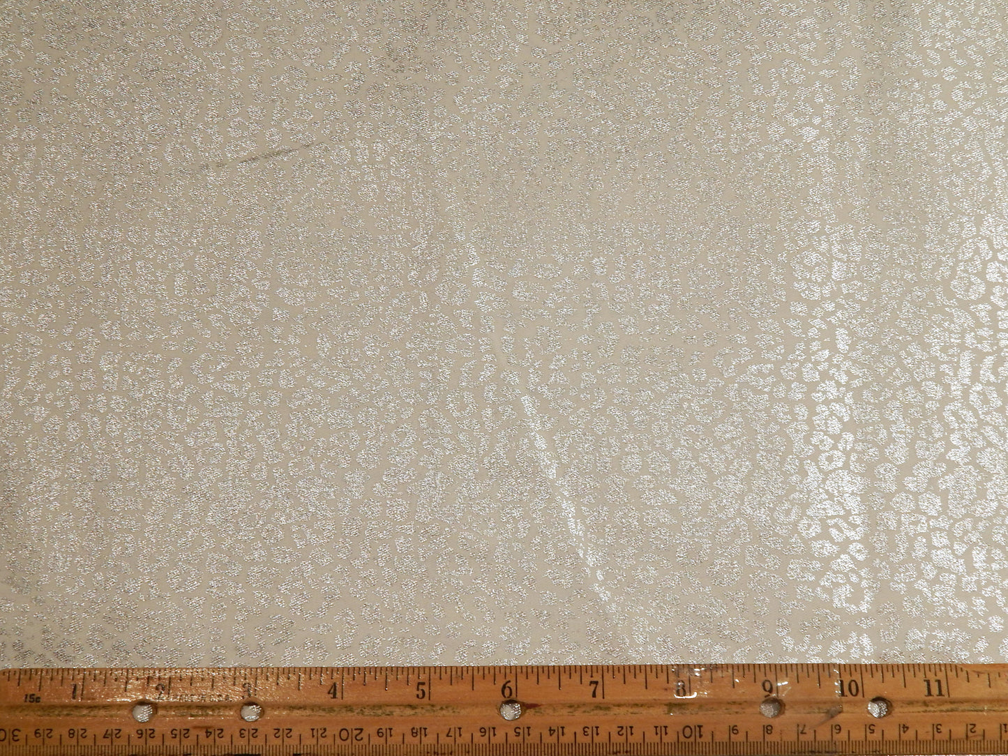 Silver Cheetah Print Stretch Denim