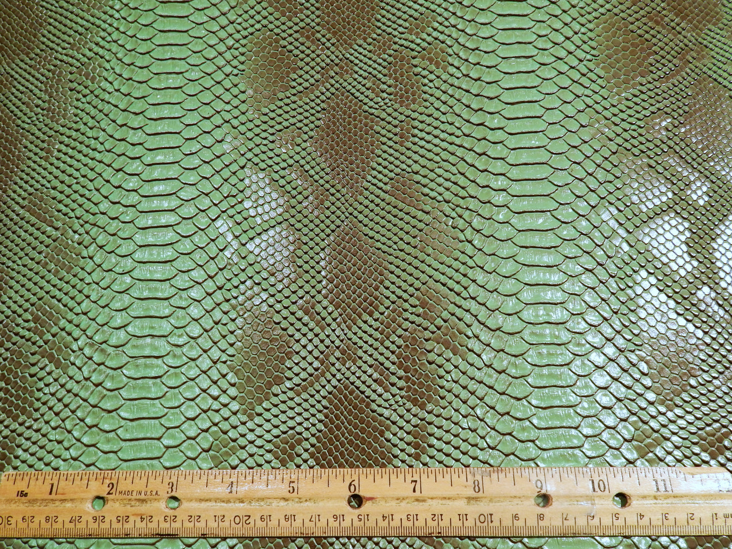 Poisonous Green Snakeskin Vinyl