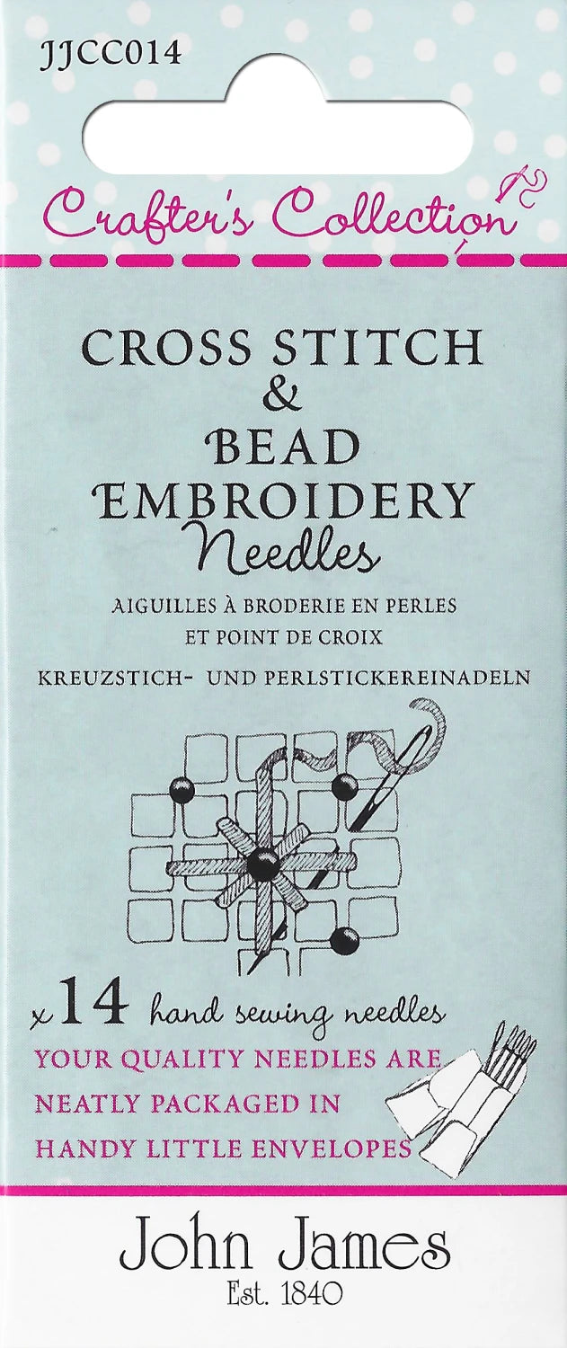 Cross Stitch & Bead Embroidery Handsewing Needles - John James Crafters Collection