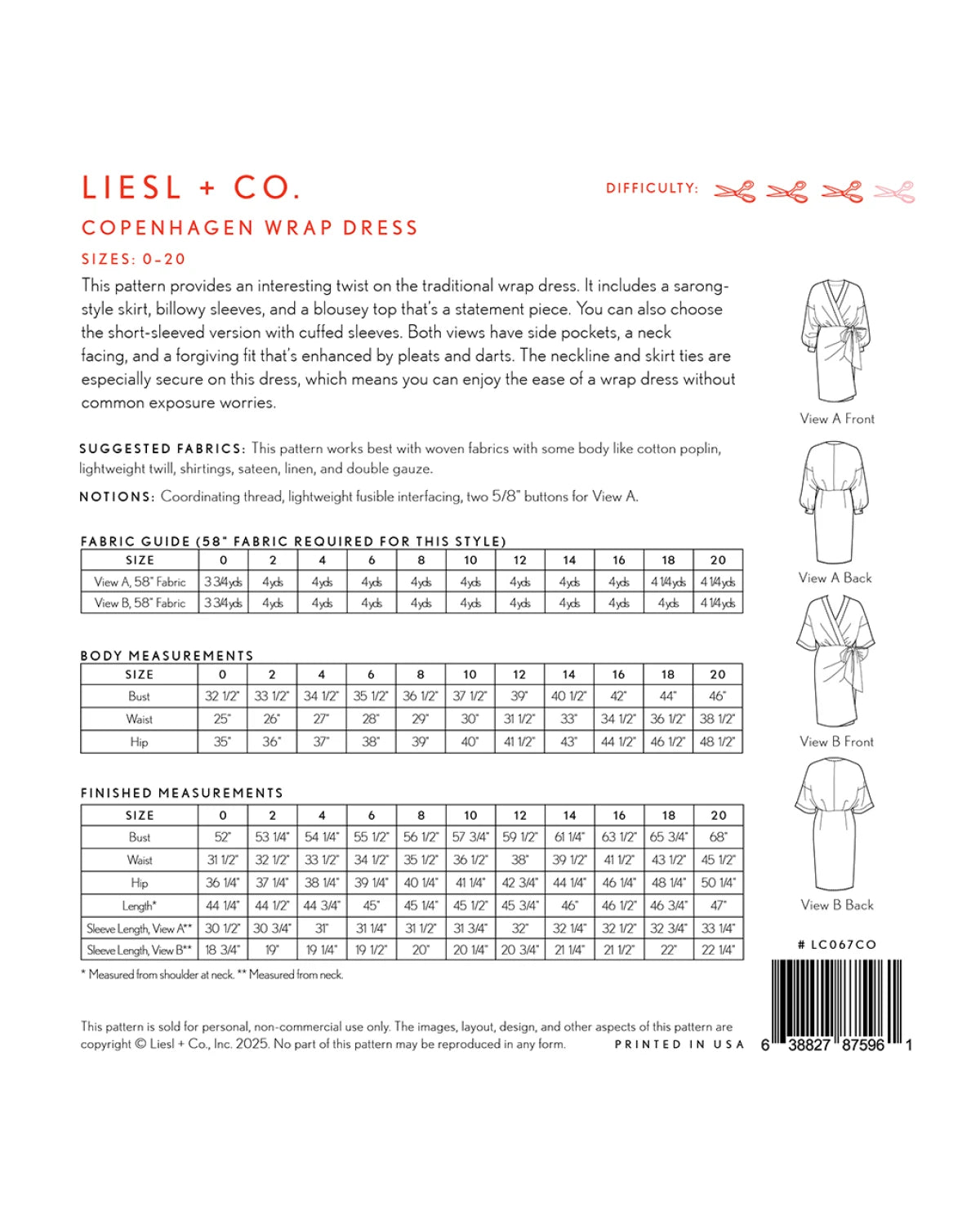 Copenhagen Wrap Dress - Liesl + Co