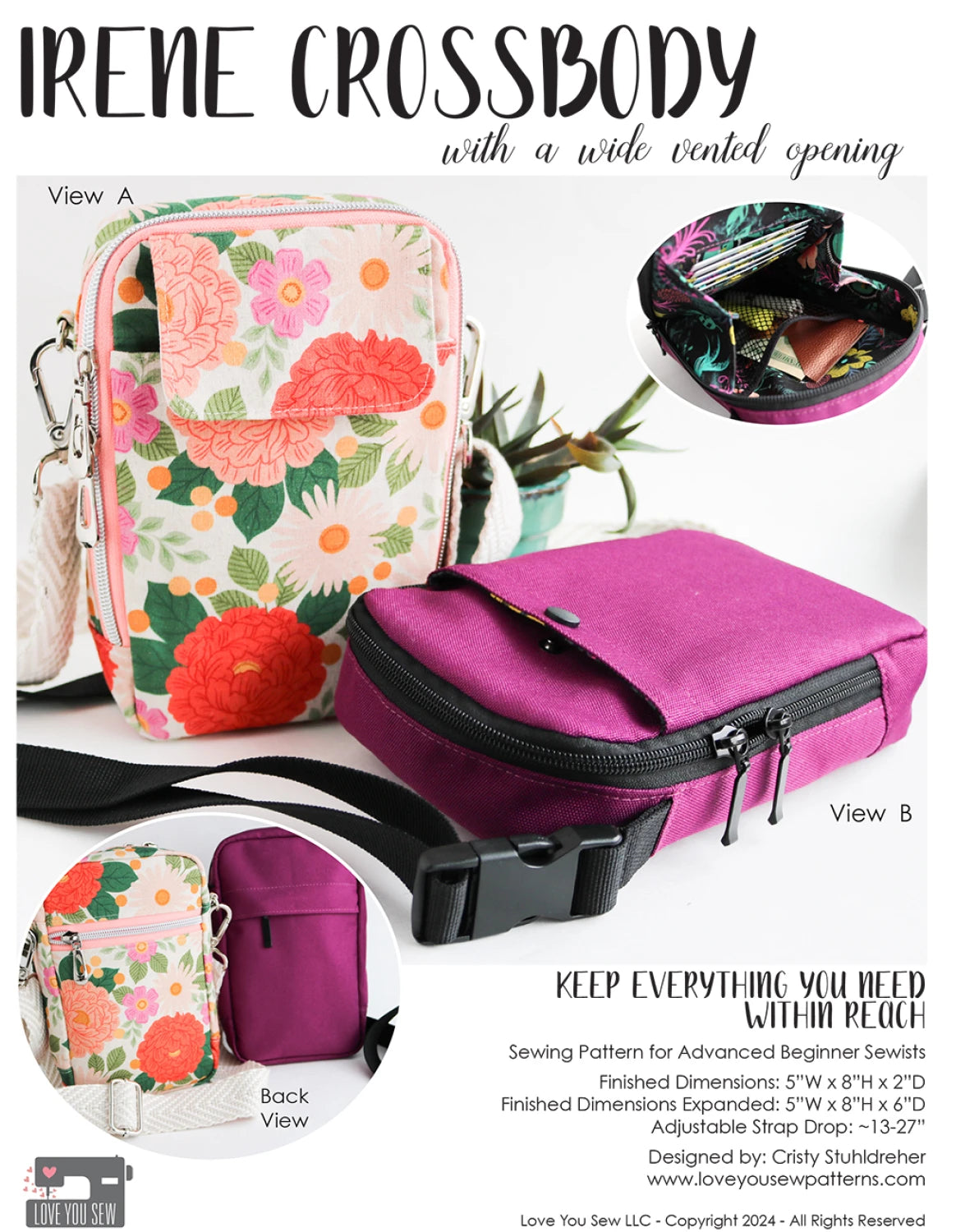 Irene Crossbody Bag Sewing Pattern