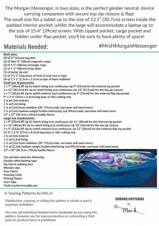 Morgan Messenger - Bag Sewing Pattern