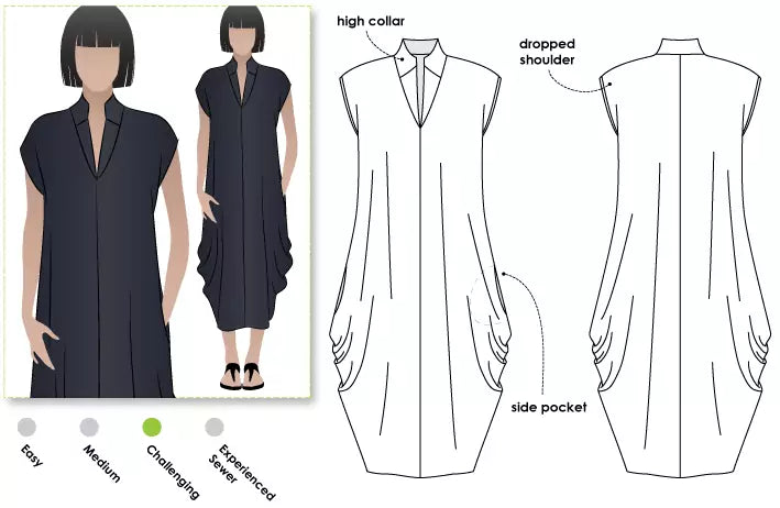 Toni Designer Dress Sewing Pattern Sizes 4-16 - Style Arc Toni Designer Dress Sewing Pattern Sizes 4-16 - Style Arc