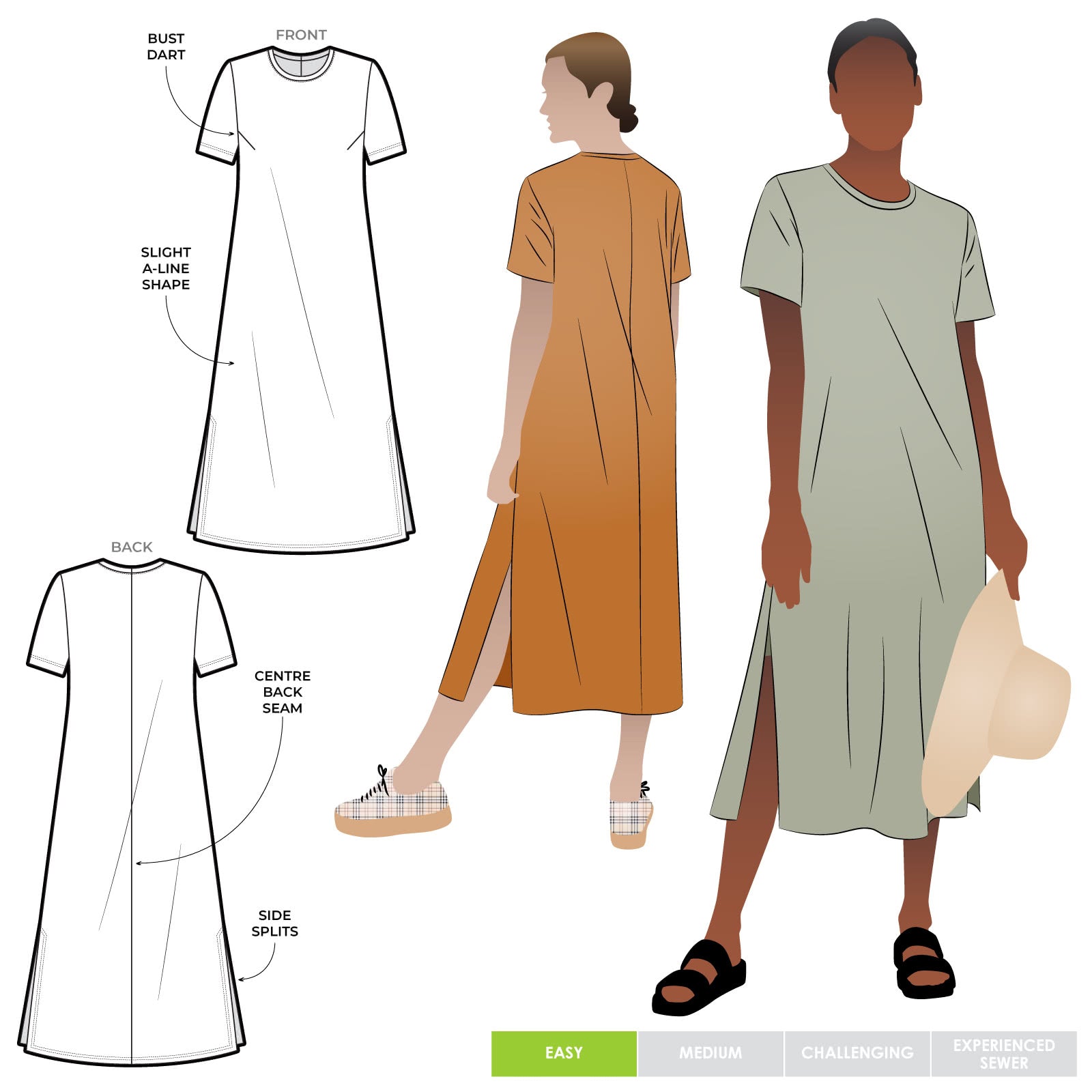 Blanche Knit Dress Sizes 18-30 - Style Arc Blanche Knit Dress Sizes 18-30 - Style Arc
