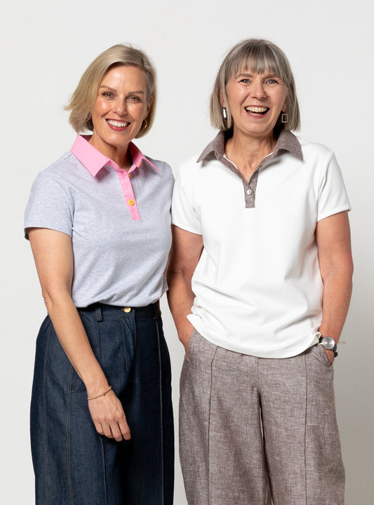 Jess Knit Polo Sizes 18-30 - Style Arc