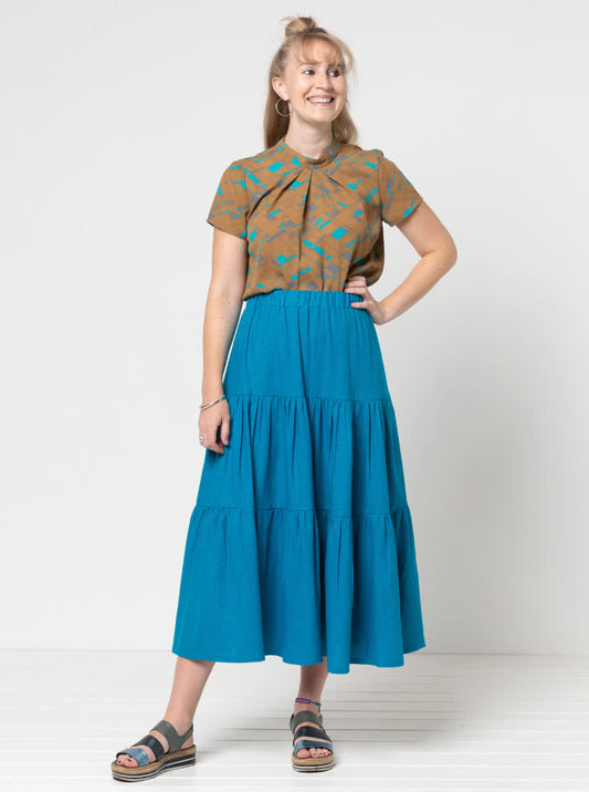 Lila Tiered Skirt Sizes 18-30 - Style Arc