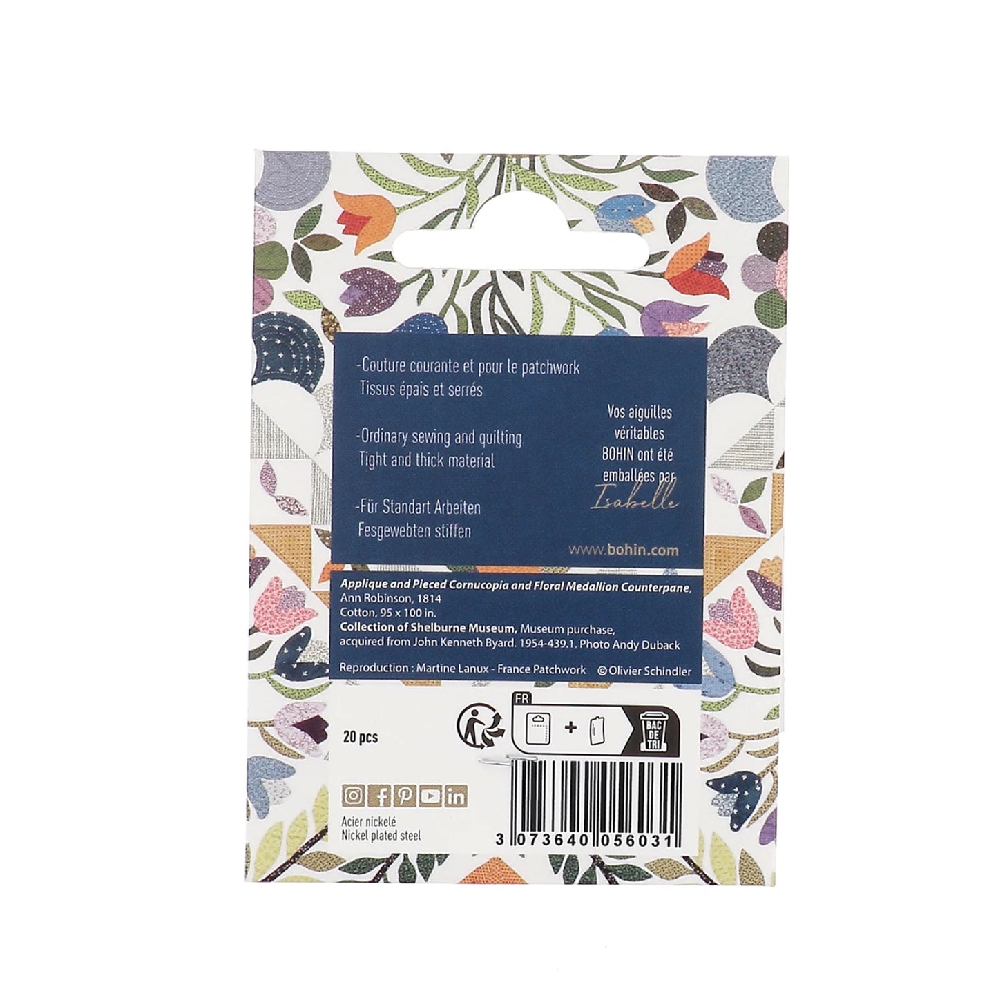 Bohin: Betweens Quilting Needles Assorted Book of 20
